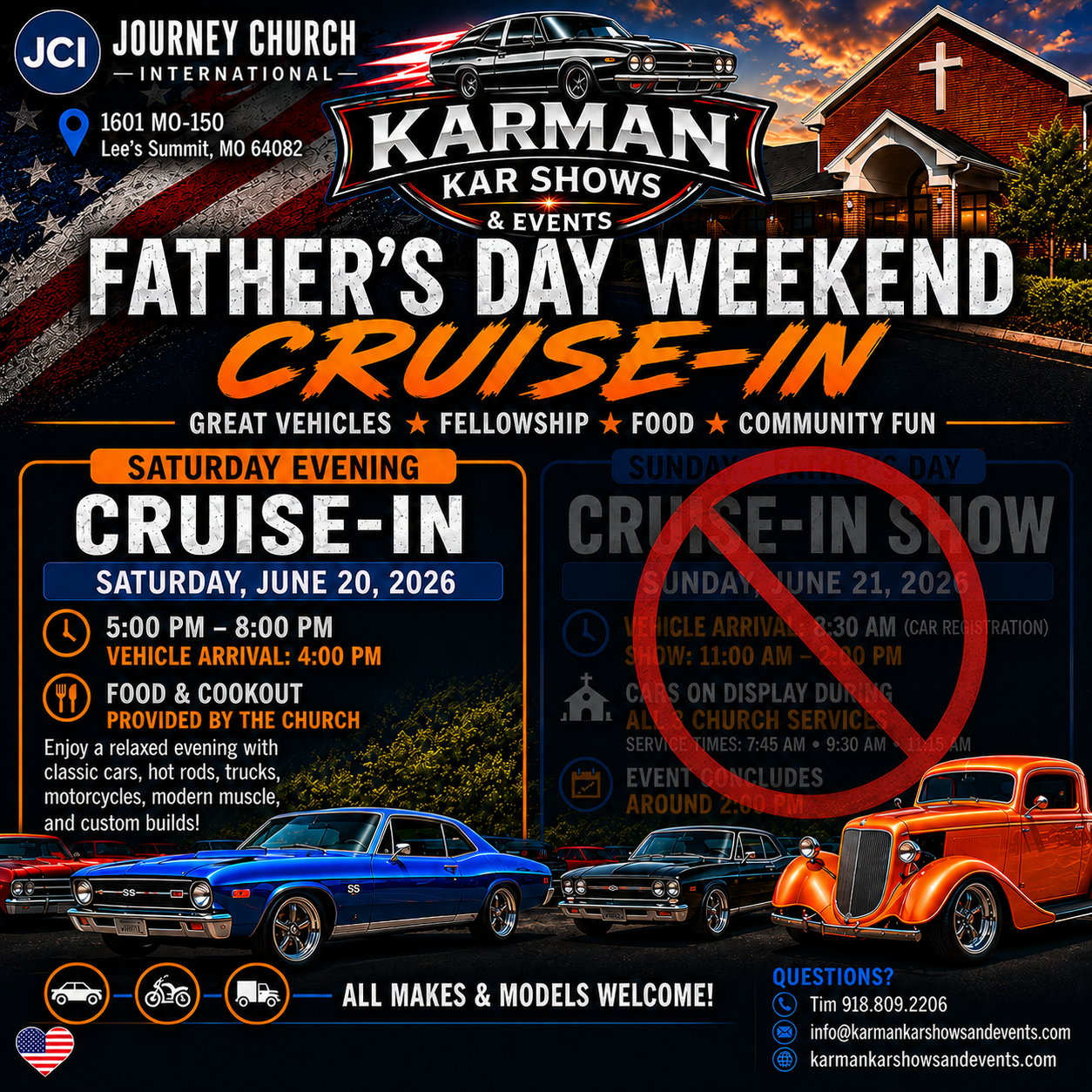 Journey Church - Father's Day Crusie In 2026 flyer